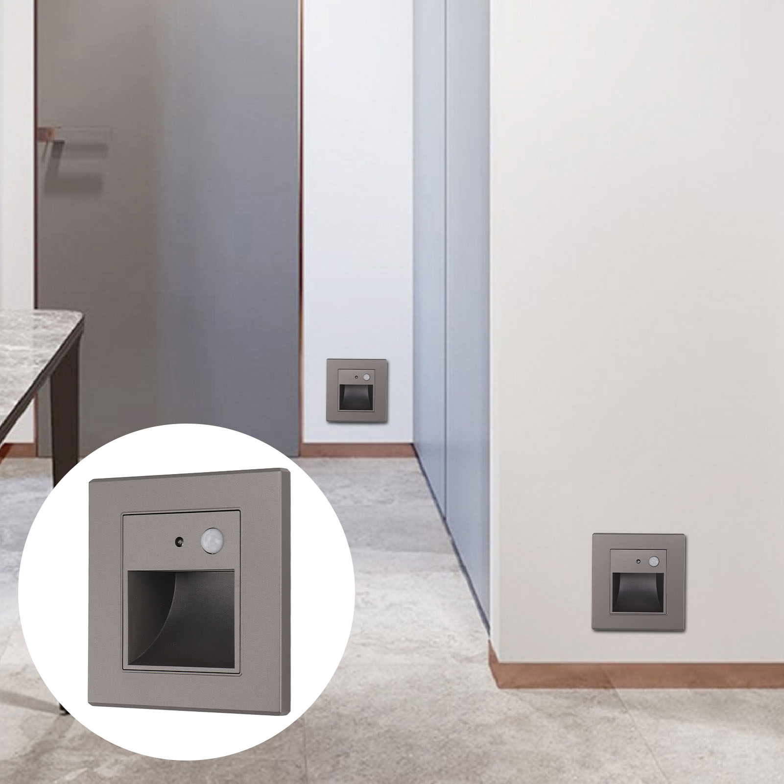 1,5-w-led-stufenleuchte Mit Bewegungsmelder, Ideal Für Flure, Kleiderschränke Und Als Eckbeleuchtung In Schlafzimmern.