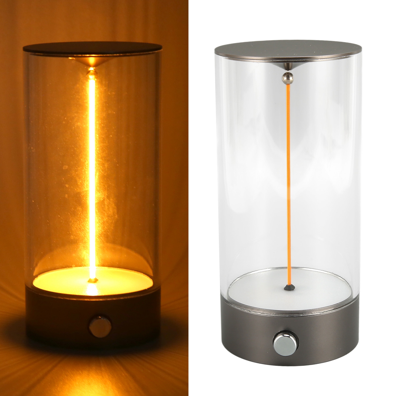 Atmungsaktive Schreibtischlampe, Usb-aufladbar, Helligkeit Per Knopfdruck Einstellbar, Led-nachtlicht, Kompakte Größe