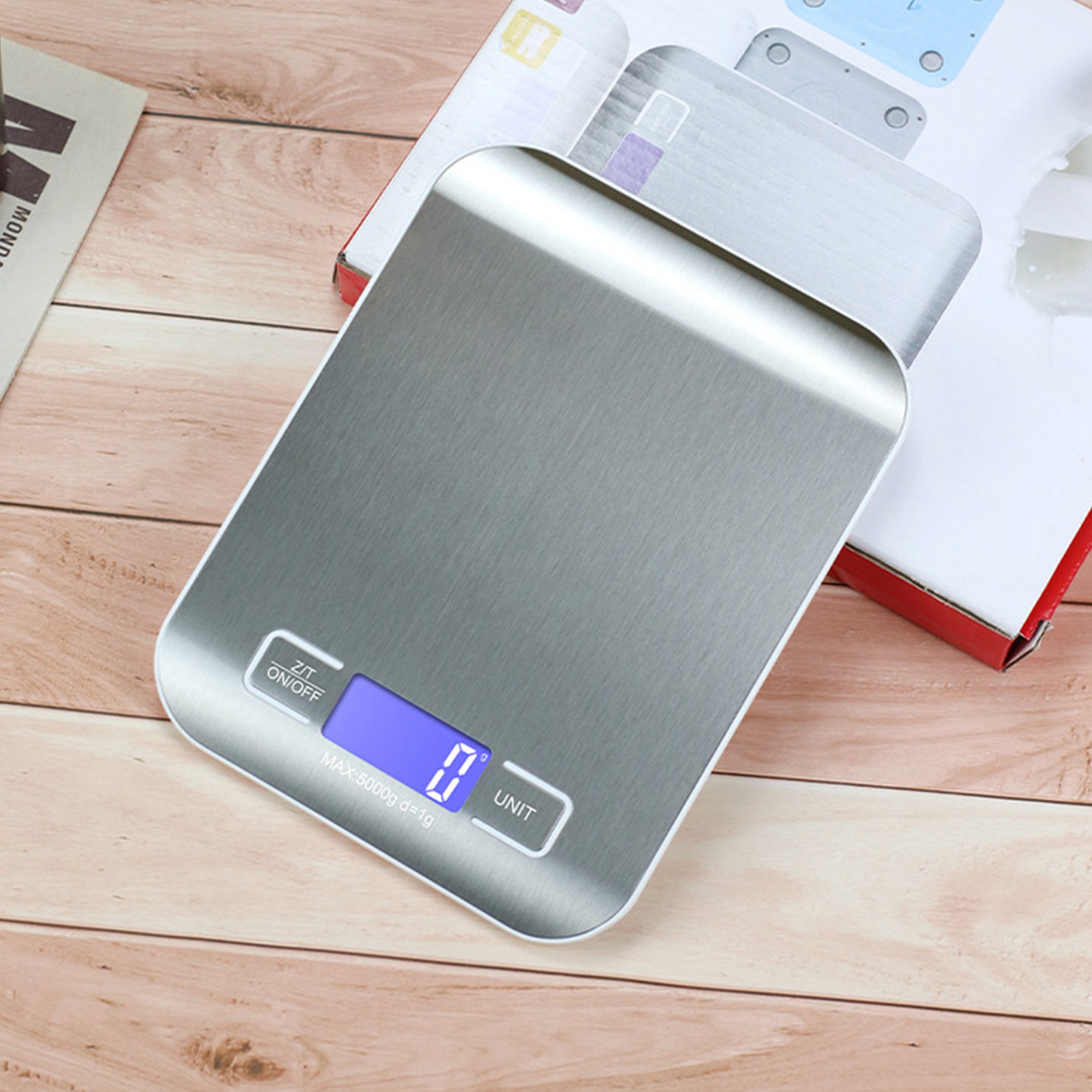 Kleine, Hochpräzise Elektronische 10-kg-edelstahlwaage Zum Backen Und Kochen