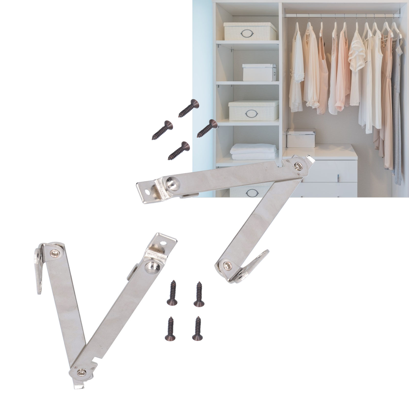 2 Sets/zu Verkaufen: Scharniere Für Schrankstützen, Sicherheitsscharniere, Scharniere Für Schranktüren, Möbelbeschläge, Klappscharniere, Scharniere Für Klapptüren, Schrankstützen, Scharniere