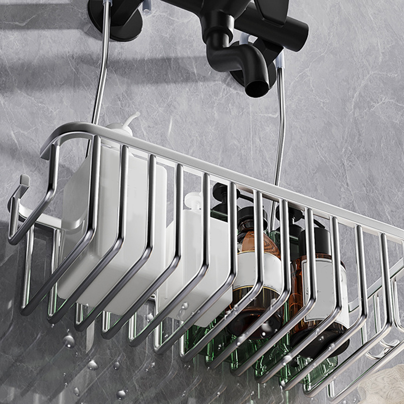 Duschkopfhalterung Ohne Bohren, Duschgelhalter Für Die Toilette, Shampoohalter, Duschkabine