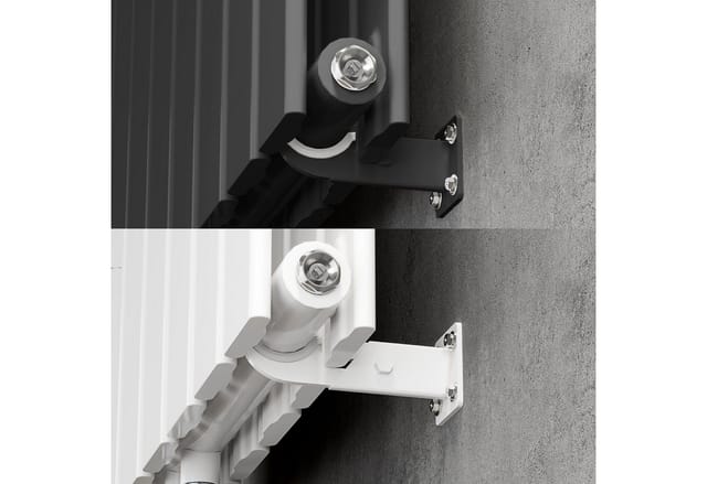 4er Set Wandhalterung für Designheizkörper verstellbar ausziehbar 70-95 mm Wandhalter Montagematerial Anthrazit