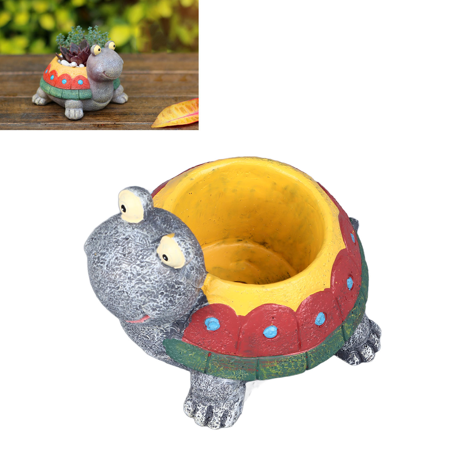 Amerikanischer, Cartoonartiger, Schildkrötenförmiger Sukkulenten-blumentopf, Kreative Dekoration Für Zuhause Oder Büro, Miniatur-blumentopf Für Die Gartengestaltung, Gartenfarbe