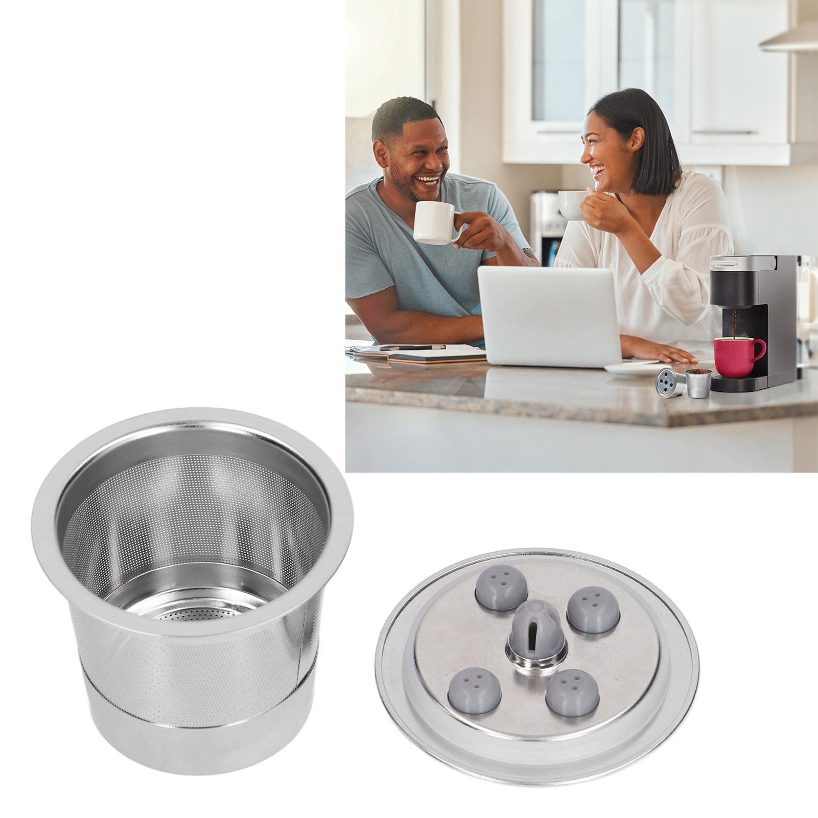 Keurig K-supreme Plus Kaffeemaschine Mit Wiederverwendbarem Edelstahlfilter Und Fünf-loch-k-cup-kapseln.