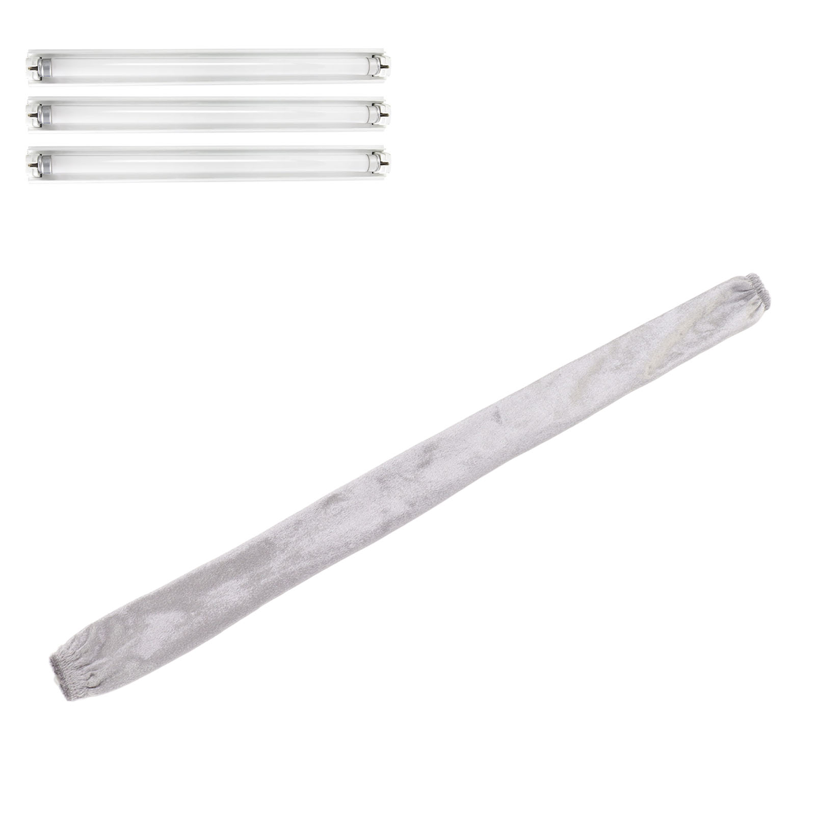 Abnehmbarer Samtbezug Für Edelstahlkette Mit Reißverschluss, Diy-beleuchtungszubehör, Grau.