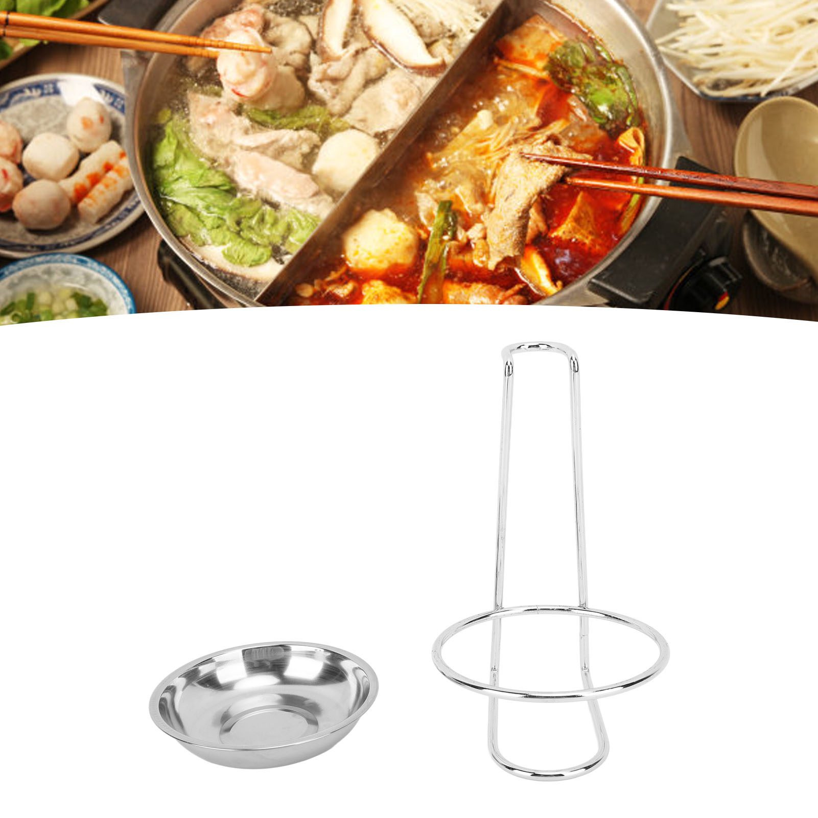 Schöpfkellenhalter Aus Edelstahl, Einseitiger Silberner Schöpfkellenhalter Für Fondue-set