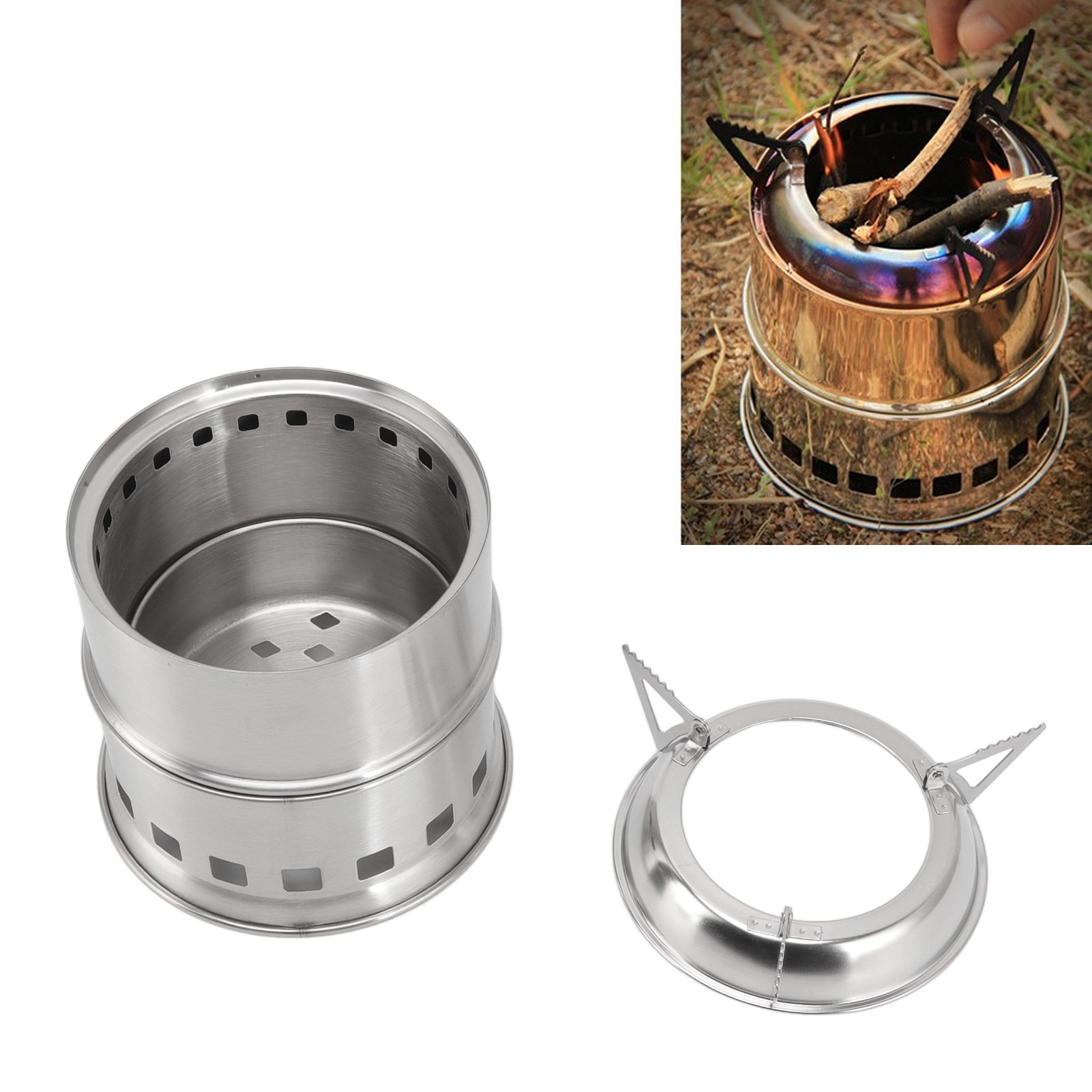 Holzofen Für Den Außenbereich, Picknickgrill, Edelstahlgrill, Holz-/kohle-/brennstoffkocher, Heizofen, Runder Holzofen.