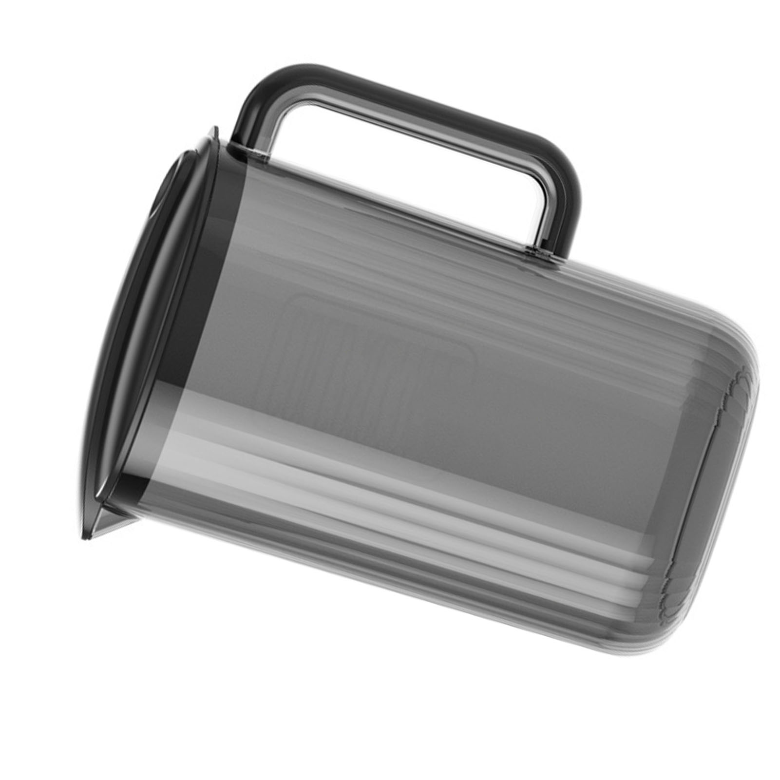 Große Kunststoffkaraffe Für Kaltes Wasser Für Den Hausgebrauch, Set Aus Hitzebeständigen, Transparenten Bechern, Saftkaraffe Für Den Kühlschrank, Schlichte Schwarze Karaffe + 4 Becher