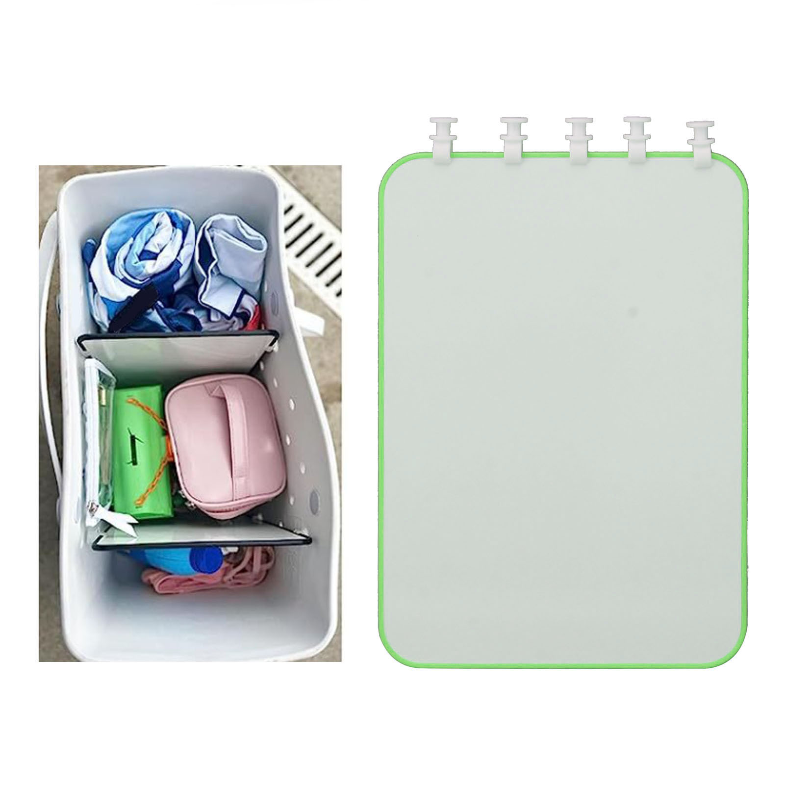 Strandtaschen-trennwand, Kleider- Und Snack-trennwand, Handtaschen-trennwand-zubehör, Trennfach, Raumteiler, Bogg Bag Grün
