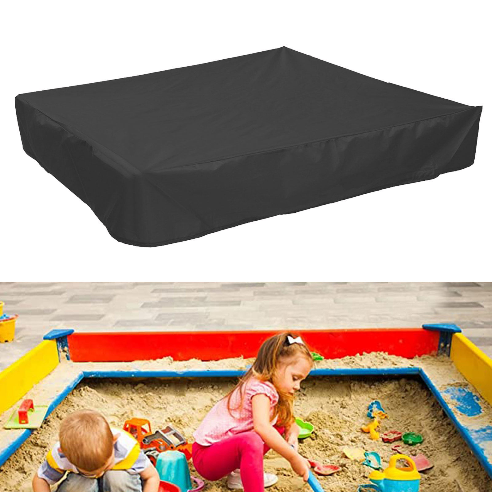 Sandkastenabdeckung Mit Kordelzug, Quadratische Plane Für Sandkasten/sandkiste, Staubschutz, Abdeckung/sandkasten/schutzwanne Geeignet Für Sandspielzeug, 150 X 150 Cm