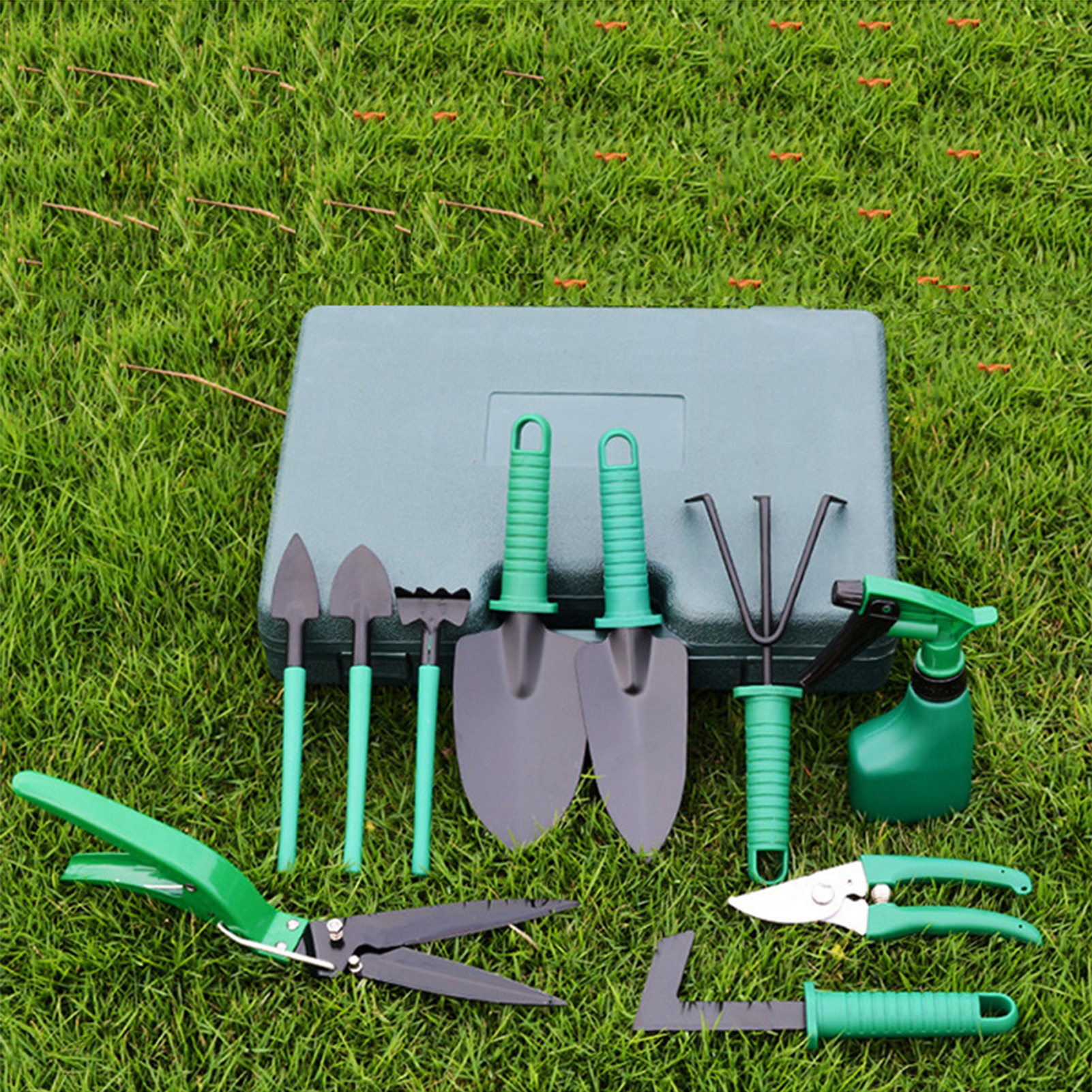 10-teiliges Grünes Garten-set (5 Oder 10 Teile): Pflanzwerkzeuge, Blumentöpfe, Bonsai-ausrüstung, Gartenspaten, Unkrautstecher.
