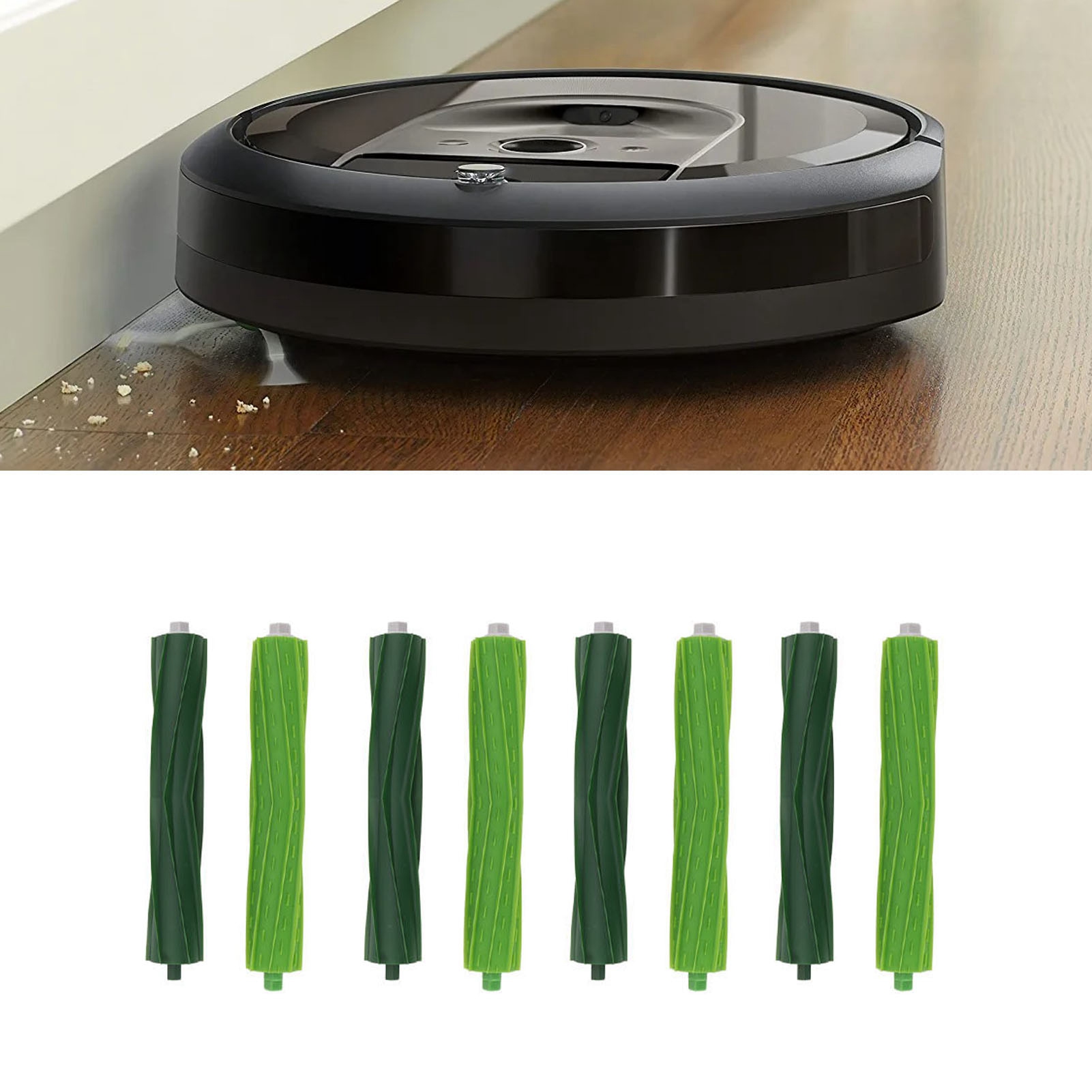 Kompatibel Mit Den Irobot Roomba Saugrobotern J7/j7+/i7/i7+/i3/i4/i6/i6+/i8/i8+plus/e5/e6/e7. Zubehör Inklusive: Hauptbürste, Gummibürste Und Staubabsaugung.
