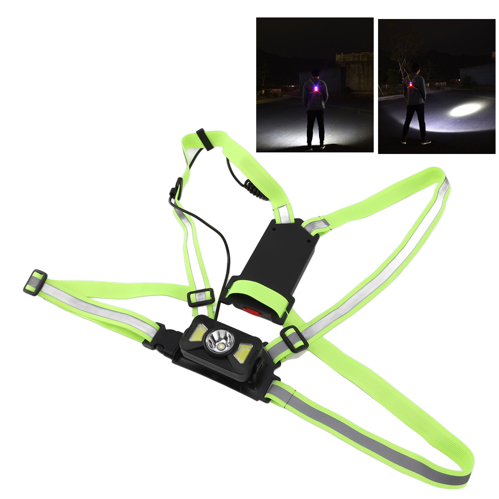 Stirnlampe Für Nachtläufe, Warnlicht Für Outdoor-läufe Und Radtouren, Wiederaufladbare Stirnlampe, Geeignet Für Camping, Wandern, Laufen, Joggen Und Outdoor-abenteuer.