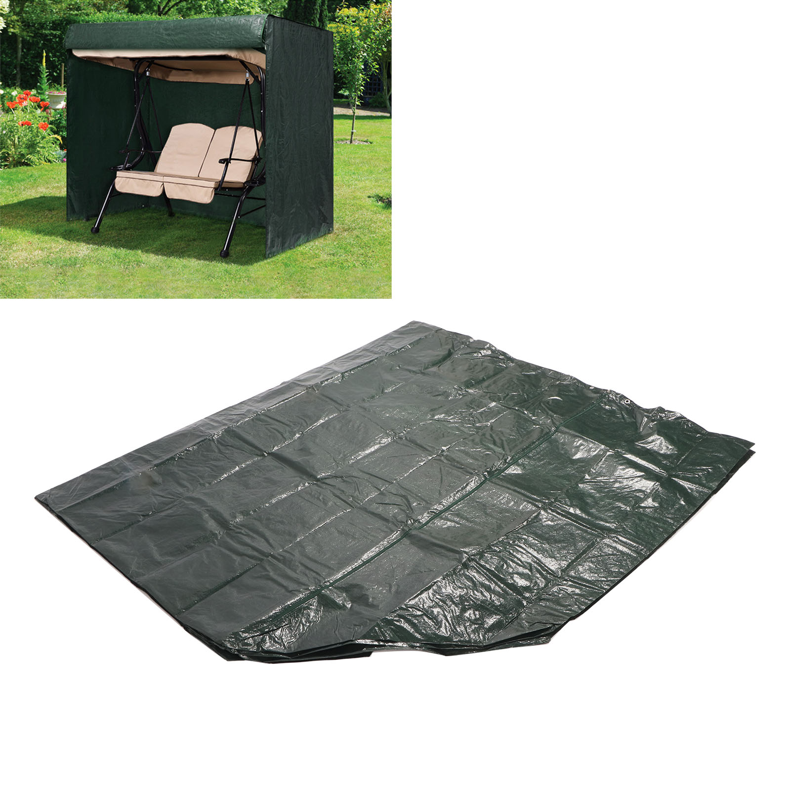 Staubdichte Schutzhülle Für Verstellbare Gartenschaukeln, Wasserdicht Und Sonnenbeständig, Aus Pe Mit Doppelreißverschluss.