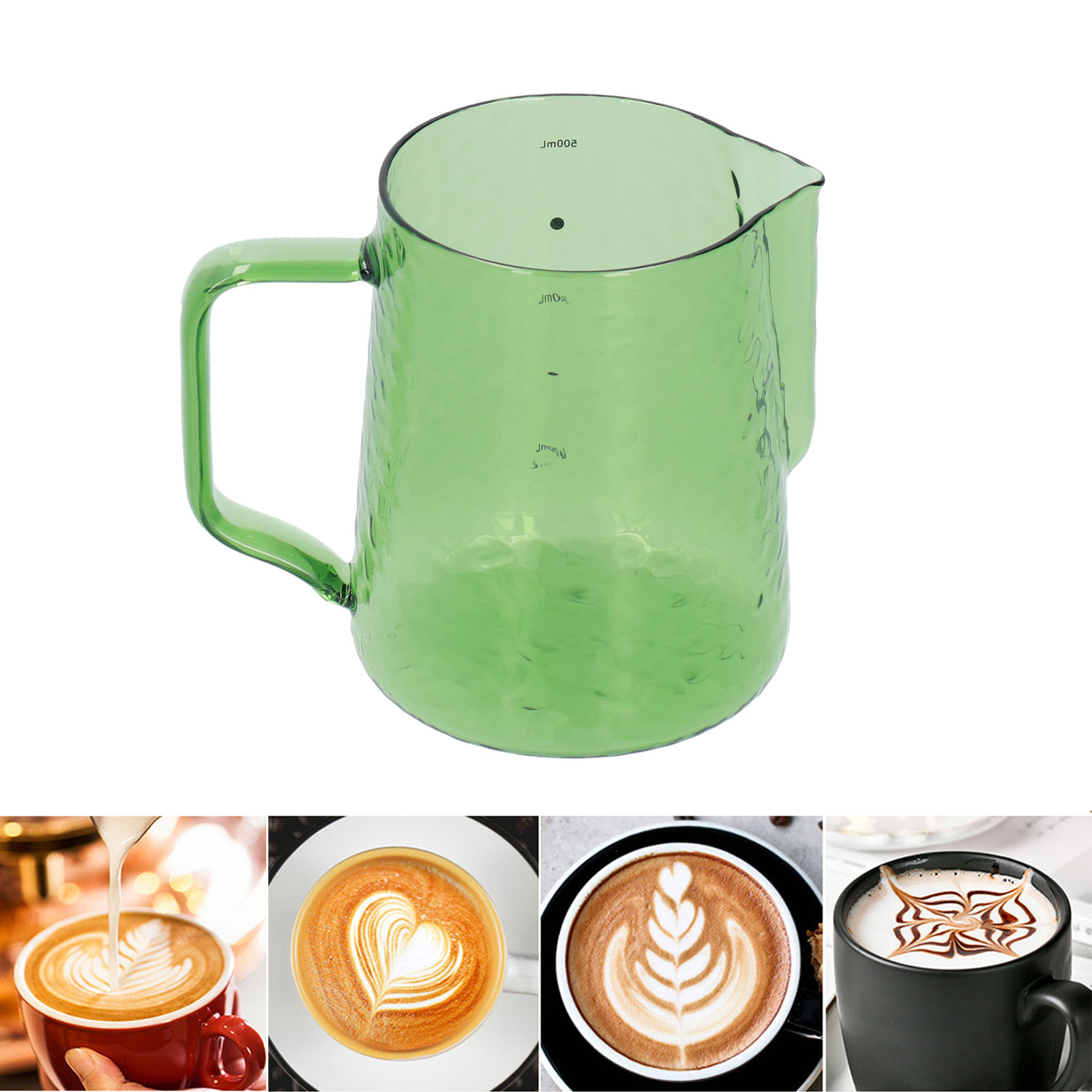 500-ml-latte-art-kaffeemaschine Für Espresso, Dampf, Kaffee, Milch Und Milchschaum (grün)