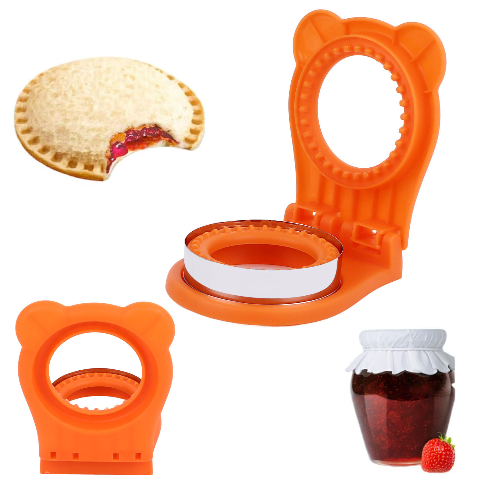 Runder Ausstecher Mit Handschutz, Backwerkzeug Aus Edelstahl Für Kuchen, Kekse, Toast, Gefüllte Teigtaschen, Brotformen, Orangen.