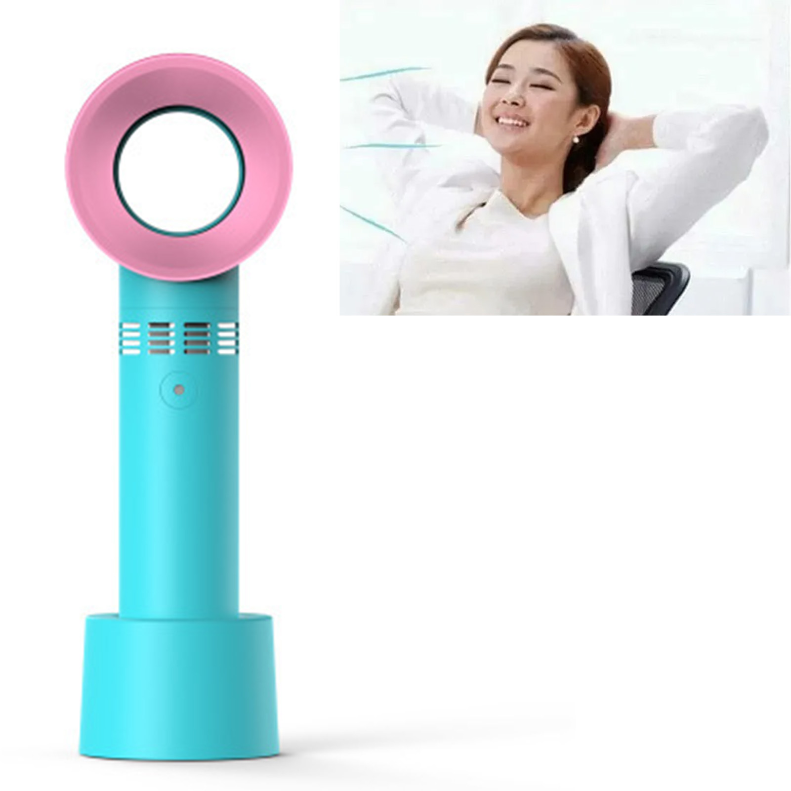 Tragbarer, Klingenloser Ventilator, Mini-usb-ventilator, Kreativ, Mini, Tragbar, Wiederaufladbar, Umweltfreundlich.