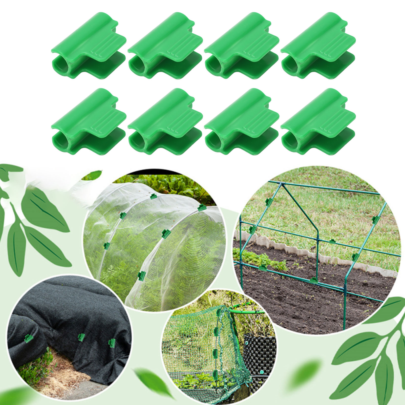 Packung Mit 100 Clips Für Gewächshäuser, Anzuchträume, Wärmekammern, Rohrschellen, Insektennetze, Frostschutzplanen, Einzelkopfschellen, 16 Mm