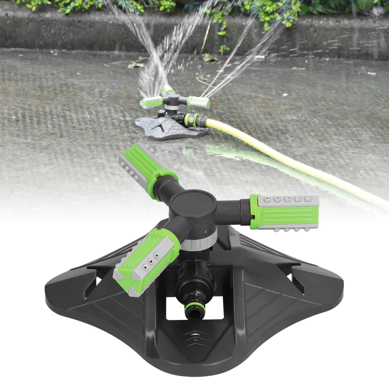 Neues Automatisches Bewässerungssystem Für Gärten, Rasenflächen Und Gartenbau, Drei-düsen-sprinkler, Grün