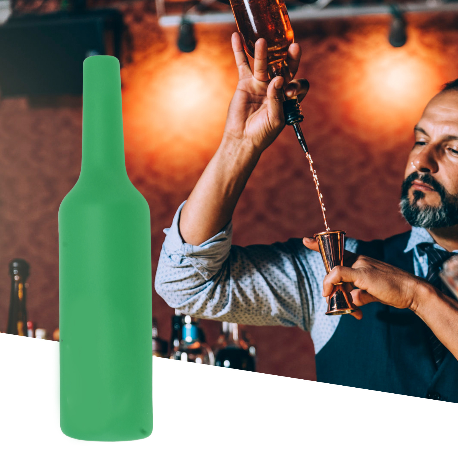 Barkeeper, Silikon-flair-barkeeper, Übungsflasche, Softflasche, French-flair-barkeeper, Green-bottle-toss