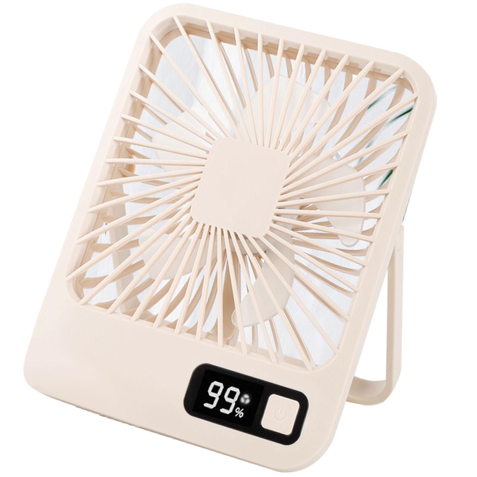 Jisu Mini-tischventilator Mit Akku, Ultraleise, Tragbar, Faltbar, Hellgelb, Ideal Für Büros Und Studentenwohnheime.
