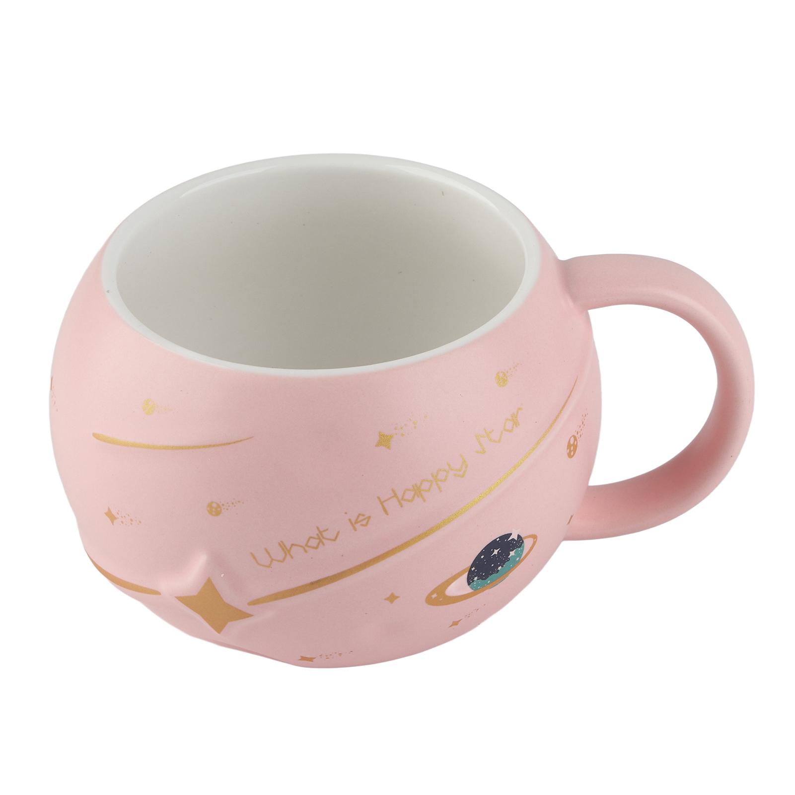 400-ml-tasse Mit Geprägtem Planetenmotiv, Niedliche Keramiktasse Mit Astronautenmotiv, Tasse Für Paare, Geschenk Für Den Laden, Souvenir, Mitarbeiterbonus, Rosa – Geschenkbox Aus Wellpappe