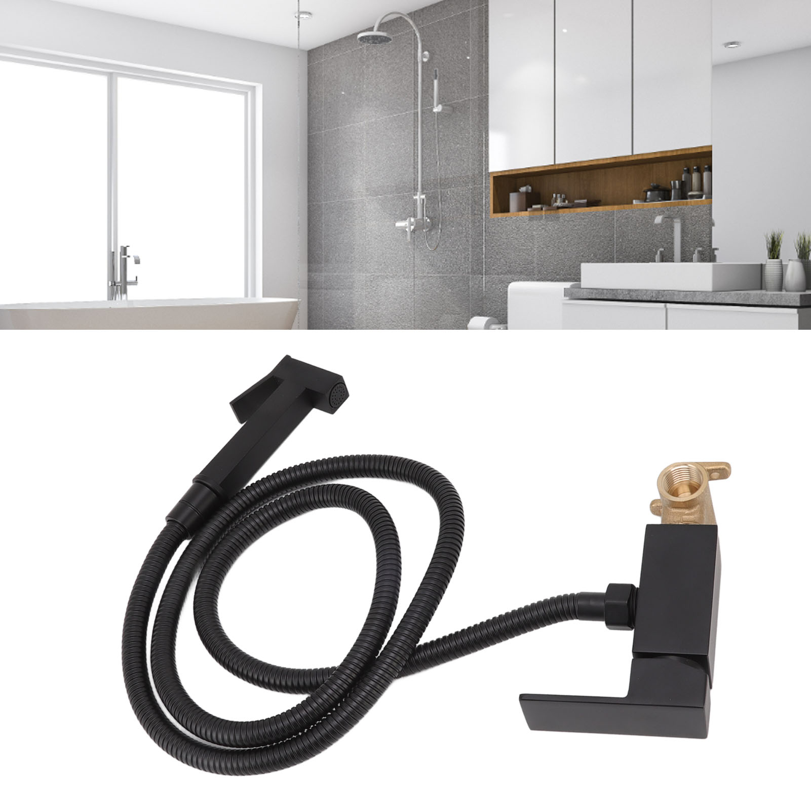 Einfaches Duschset Im Europäischen Stil, Einzelner, An Der Wand Montierter Duschkopf Aus Kupfer.