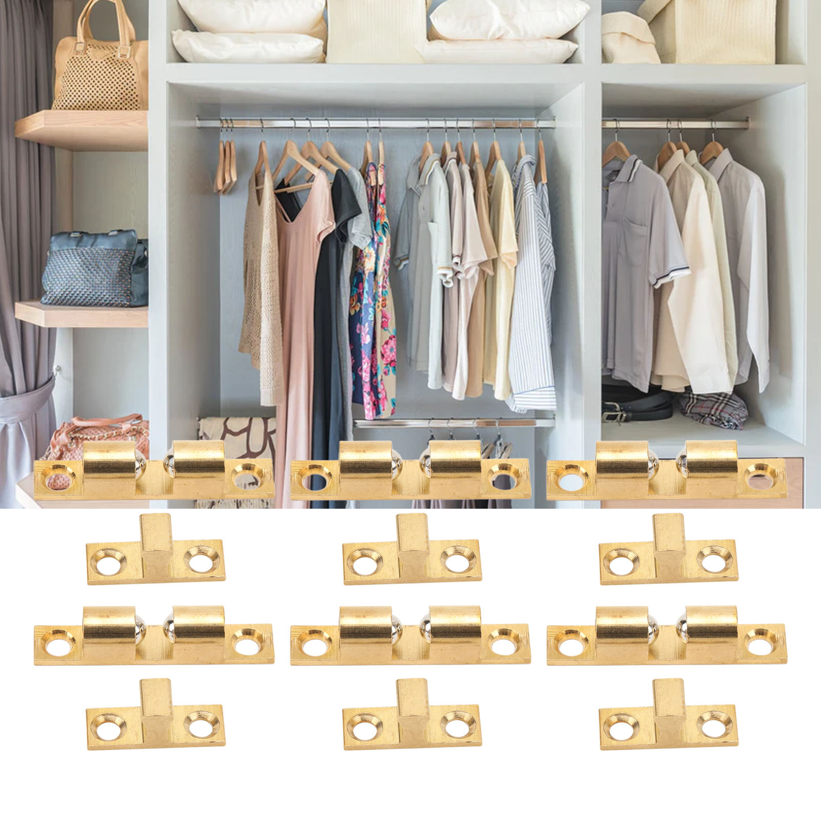 6 Sets/verkauf Von Kupfer-touch-kartenschlössern Für Schrank- Und Küchenschranktüren, 60 Mm.