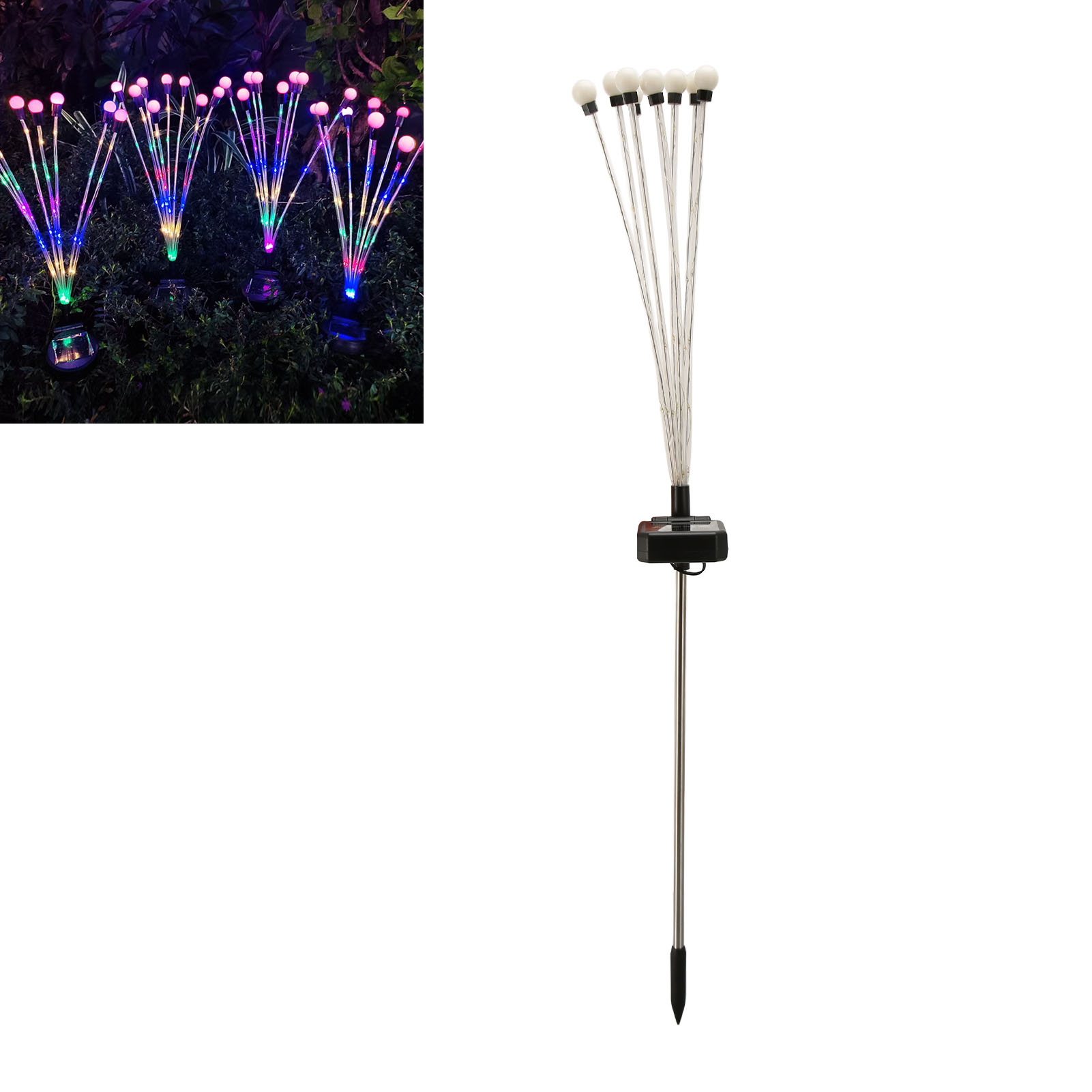 Solar-gartenlampe, Lampe Mit Funkelndem Sterneneffekt, Glühwürmchen-solarlampe, Wasserdichte Rgb-farblampe Für Den Außenbereich, Ideal Für Gärten, Terrassen, Wege, Partys Und Camping.