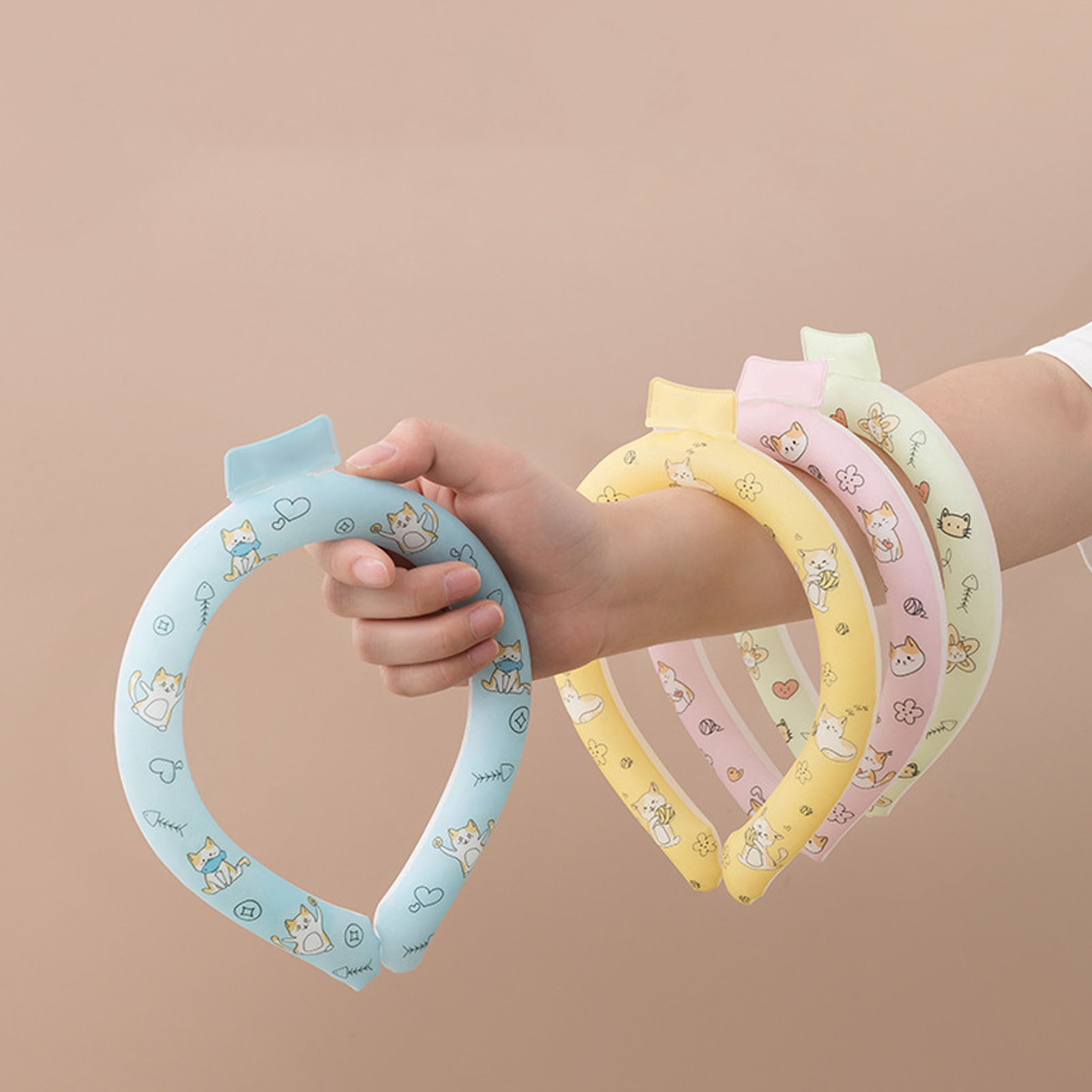 Gerät Zur Vorbeugung Und Kühlung Von Sommerhitze: Nackenbandage Mit Phasenwechselkühlung (pcm), Geeignet Für Sport Und Outdoor-aktivitäten, Saugfähige Und Kühlende Nackenbandage, Blau.