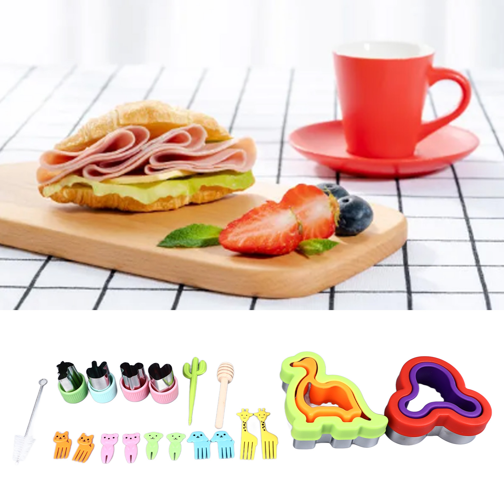 Sandwich-set, Randversiegelung, Brotform Mit Cartoon-motiv, Eierschneideplatte, Toast-schneideform, Füllform-set, Farbbox-verpackung.
