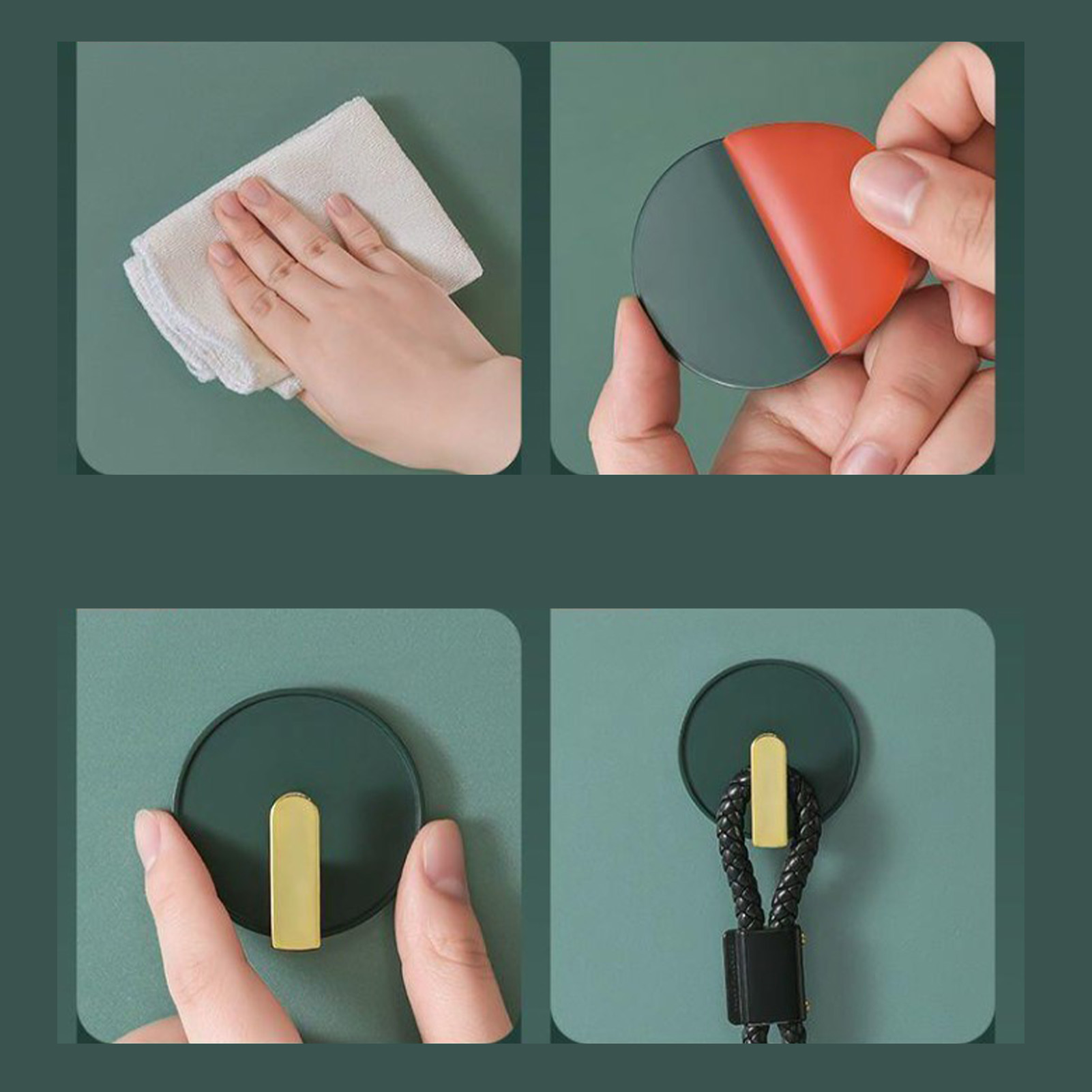 Haken Ohne Bohren, Klebehaken, Hochleistungshaken, Für Türen, Wände, Badezimmer, Küchen, Spurlose Nägel, Selbstklebende Kleiderhaken