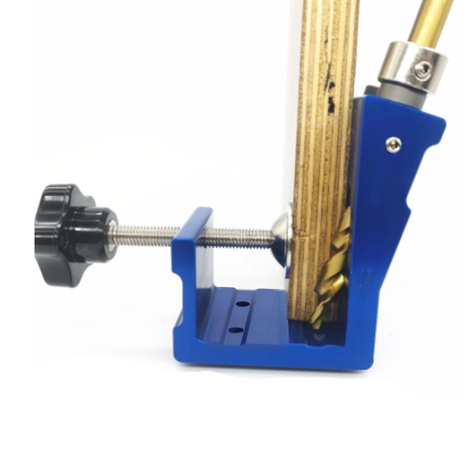 Bohrschablone Für Taschenlöcher, Winkel-lochpositionierer Aus Aluminiumlegierung, 15°-winkel, Bohrführungsschiene, Holzbearbeitungswerkzeug, Satz Winkel-lochpositionierer