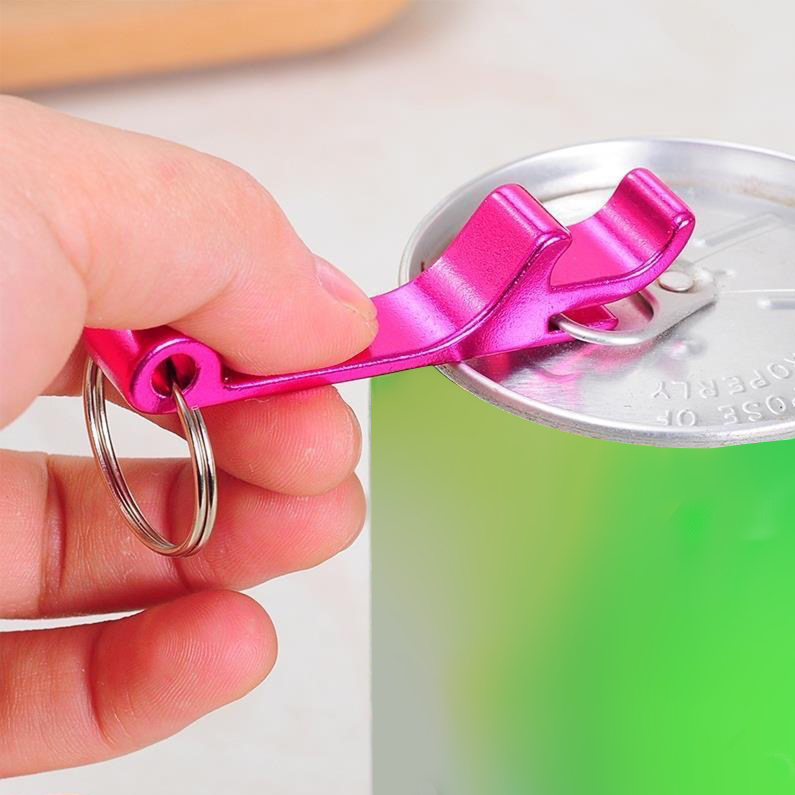 Tragbarer, Multifunktionaler Flaschenöffner Aus Aluminiumlegierung, Kreativer Mini-flaschenöffner, Schlüsselanhänger, Dosenöffner