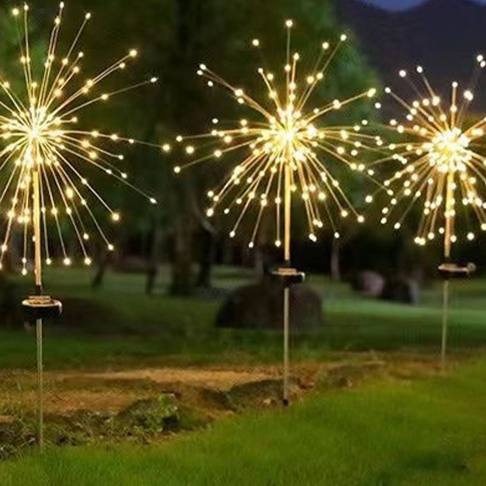 Wasserdichte, Solarbetriebene Outdoor-campingleuchten, Gartenleuchten, Löwenzahnförmige Einbaustrahler, Dekorative Ambientebeleuchtung Für Höfe Und Gärten.