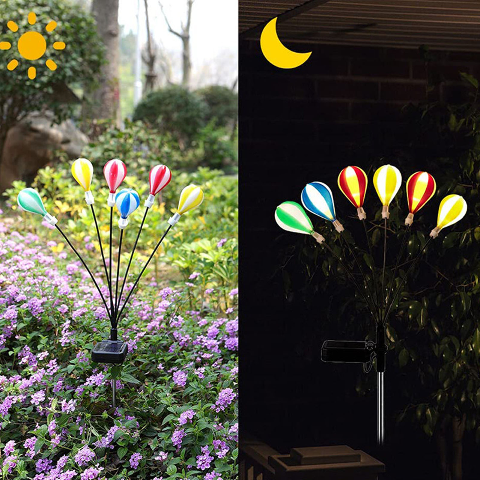Solar-gartenleuchten, Dekorative Solar-heißluftballonleuchten, Solar-glühwürmchenleuchten, Solarleuchten Für Die Außendekoration, Garten, Hof Und Rasen.