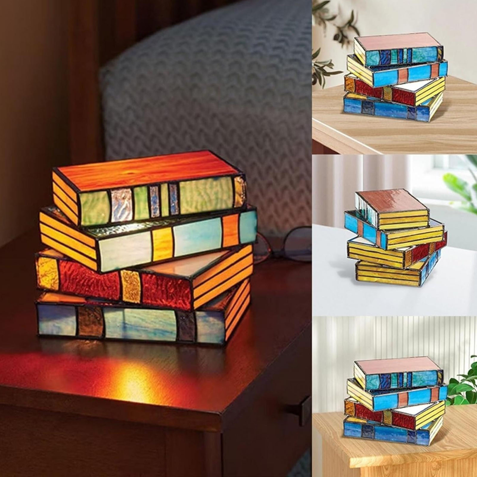 Bunte, Stapelbare Buchlampe, Pvc-kunststoffmodell