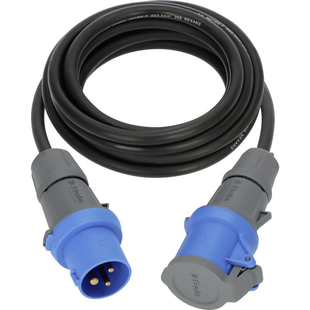 Brennenstuhl 1168650605 Strom Verlängerungskabel Schwarz, Grau, Blau 5 m H07RN-F 3G 2,5 mm²