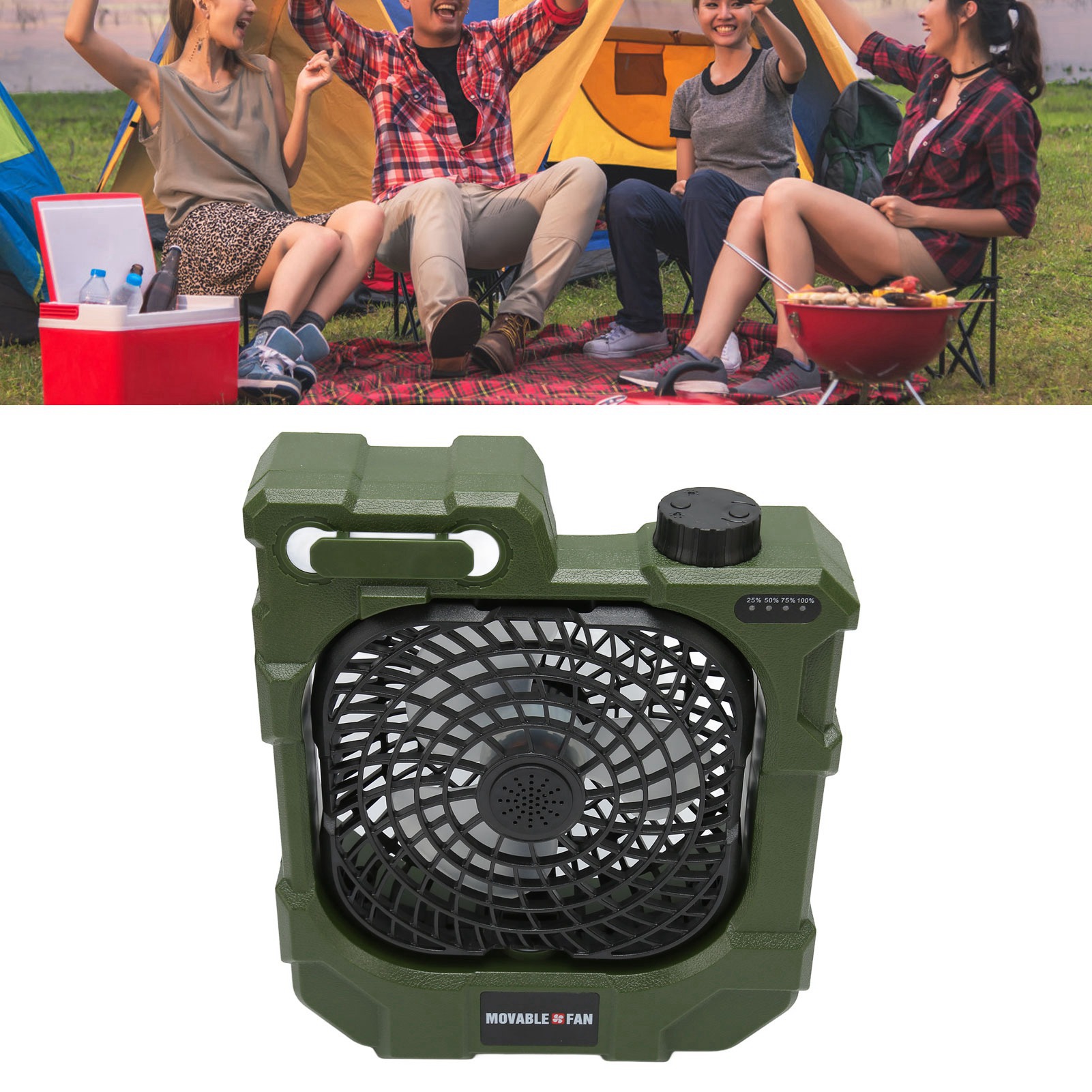 Outdoor-campingventilator, Mini-akkuventilator, Tragbarer Oszillationsventilator Für Campingzelte, Usb-kühlventilator, Geeignet Für Zelte, Camping, Outdoor-aktivitäten, Schlafzimmer Und Reisen.