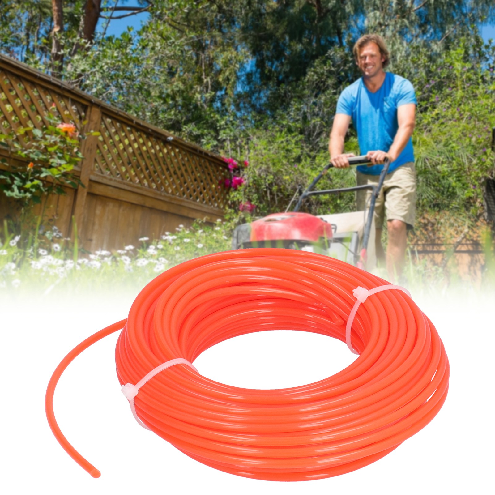 Hochfeste 2,7 Mm X 15 M Runde Nylon-rasentrimmerschnur