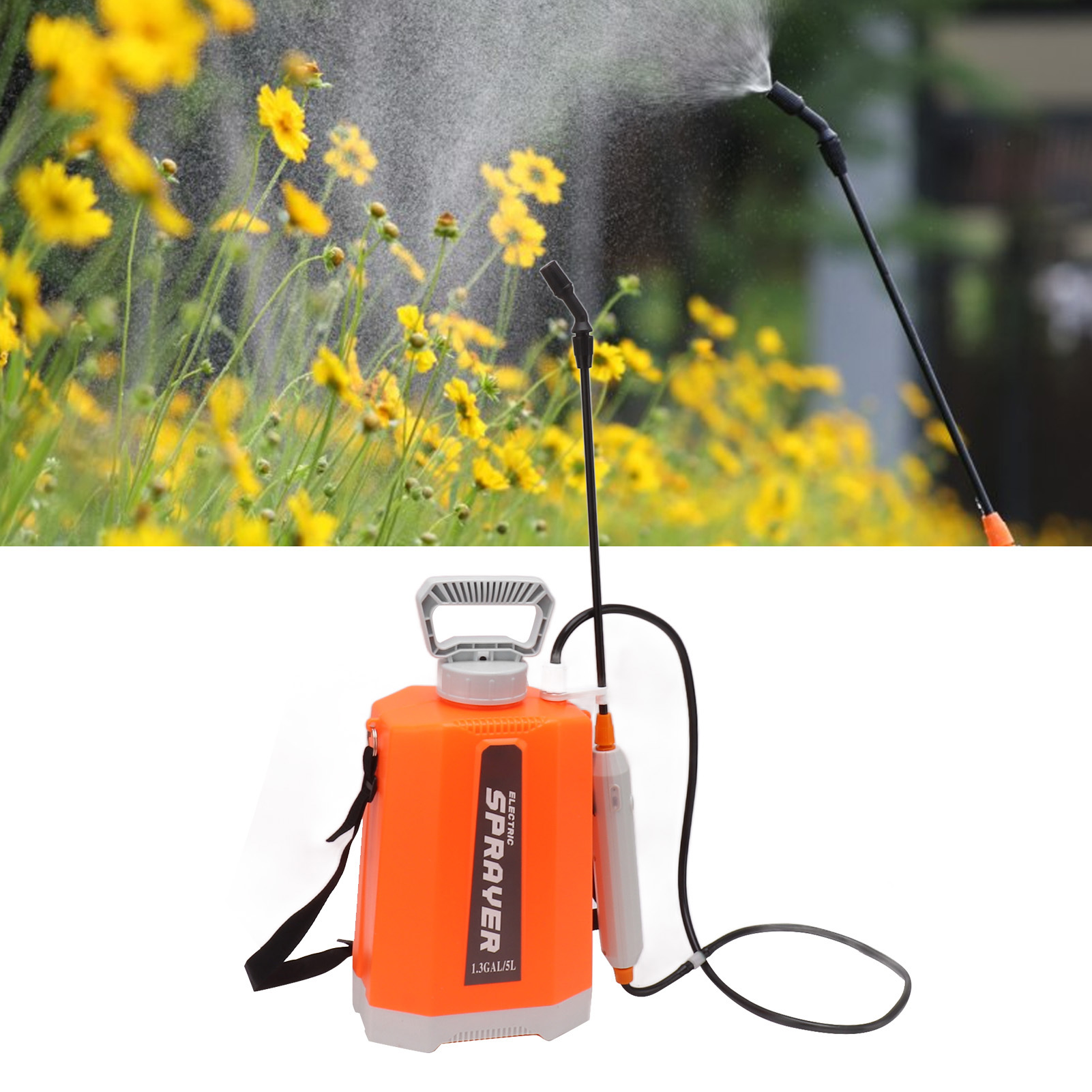 Elektrischer Schultersprüher, Gießkanne, Intelligenter Mini-sprühgerät Für Den Hausgarten, Neuartiger Desinfektionssprüher, Orange.