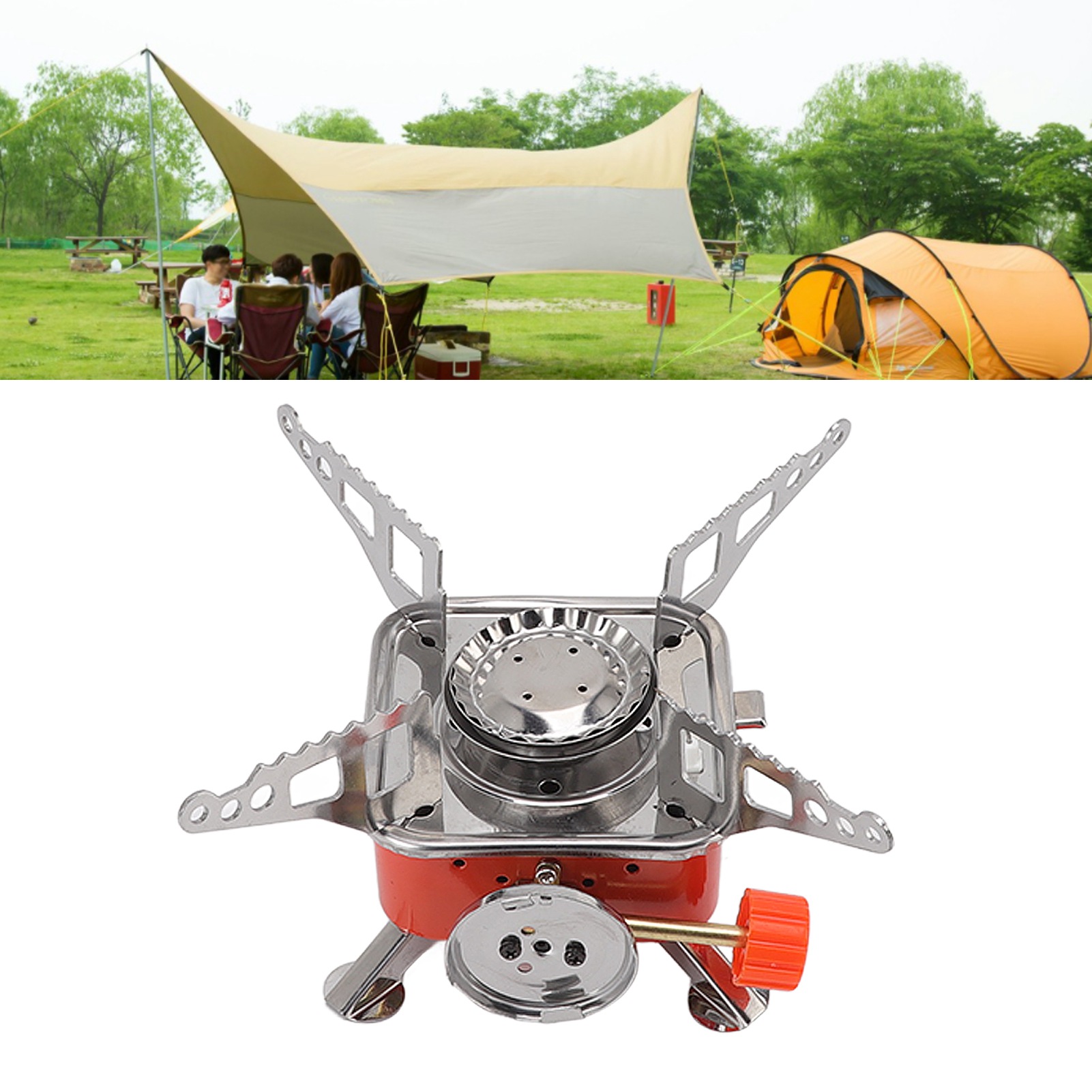 Gaskocher Für Den Außenbereich, Mini-quadratkocher, Tragbarer Faltkassettenkocher, Campingkocher, Outdoor-kochausrüstung.