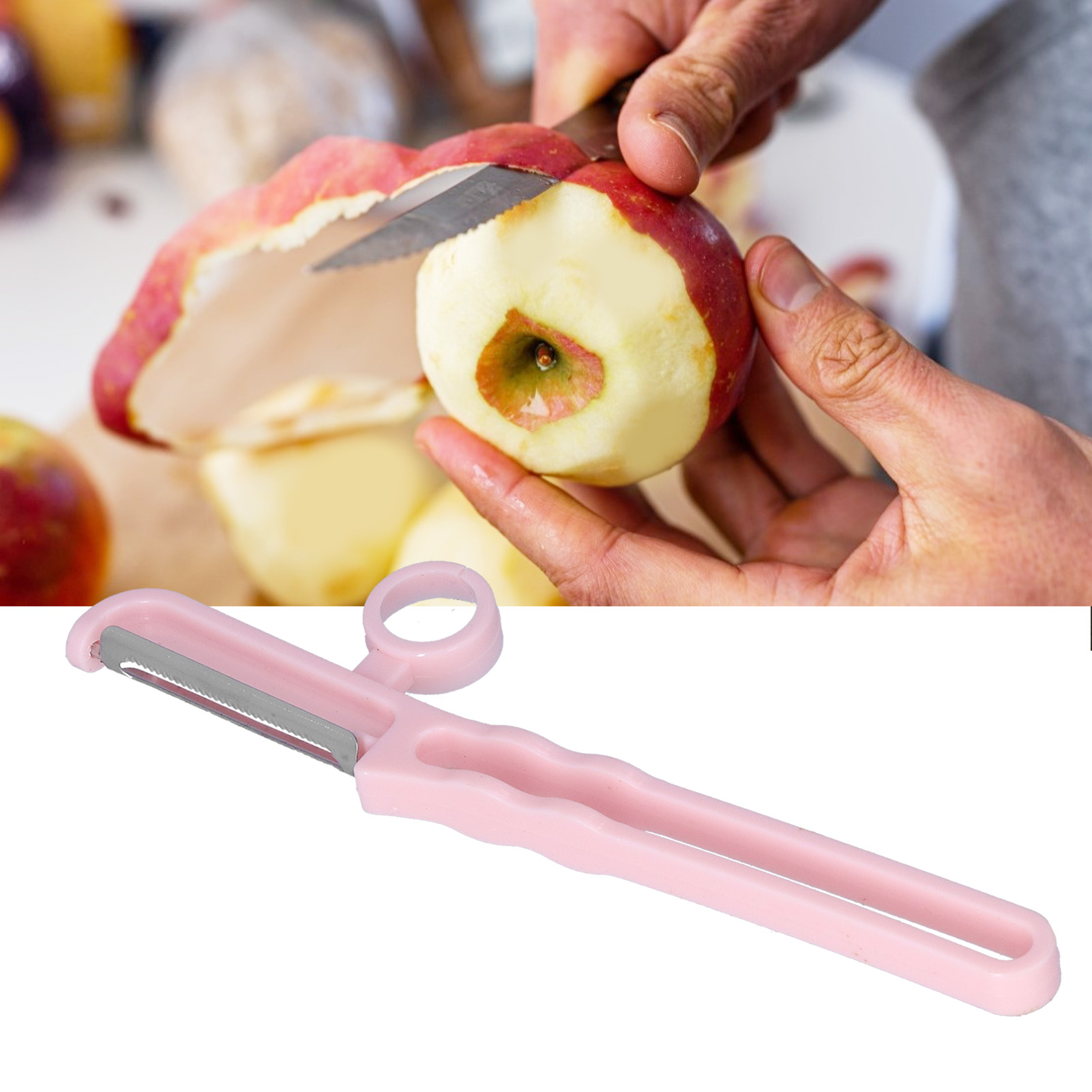 Sparschäler Aus Edelstahl, Obst- Und Gemüseschäler, Kartoffelschäler, Küchenutensil, Rosa