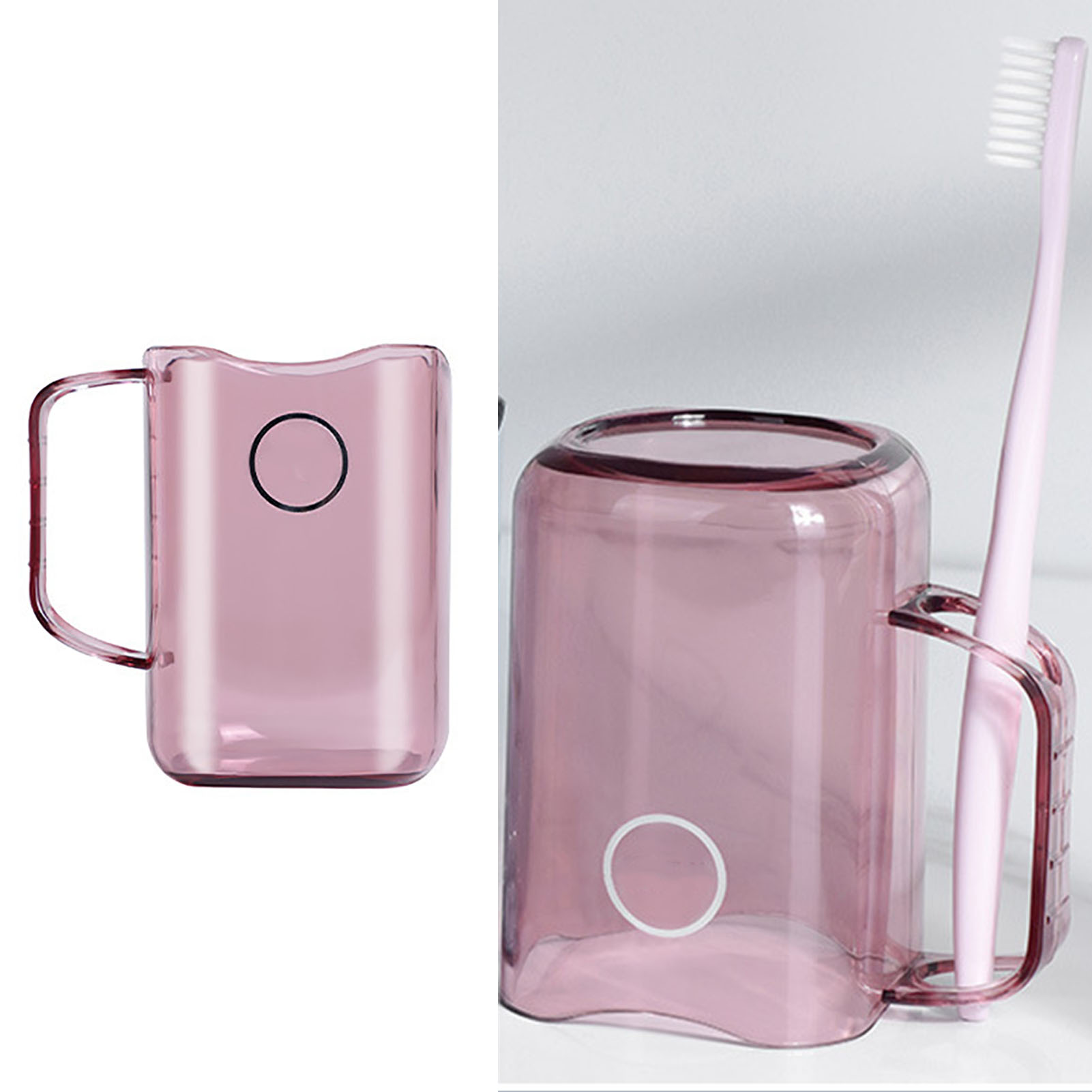 Hochwertiger Zahnbürstenbecher, Familienset Für Drei Personen, Für Paare Und Den Heimgebrauch, Rosa.