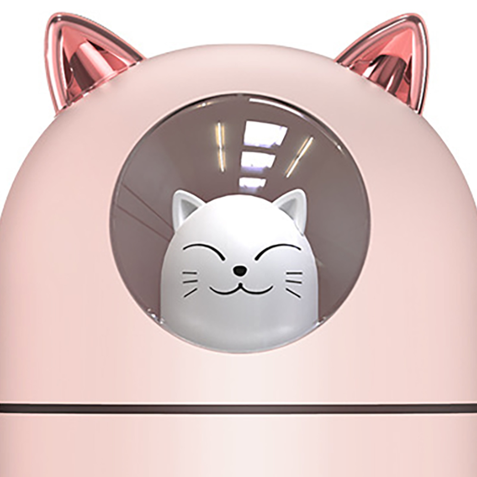 Tragbarer Usb-luftbefeuchter Für Haustiere, Mini-geschenk In Rosa Mit Leiser Vernebelung Und Nachtlicht Für Zuhause Und Schlafzimmer.