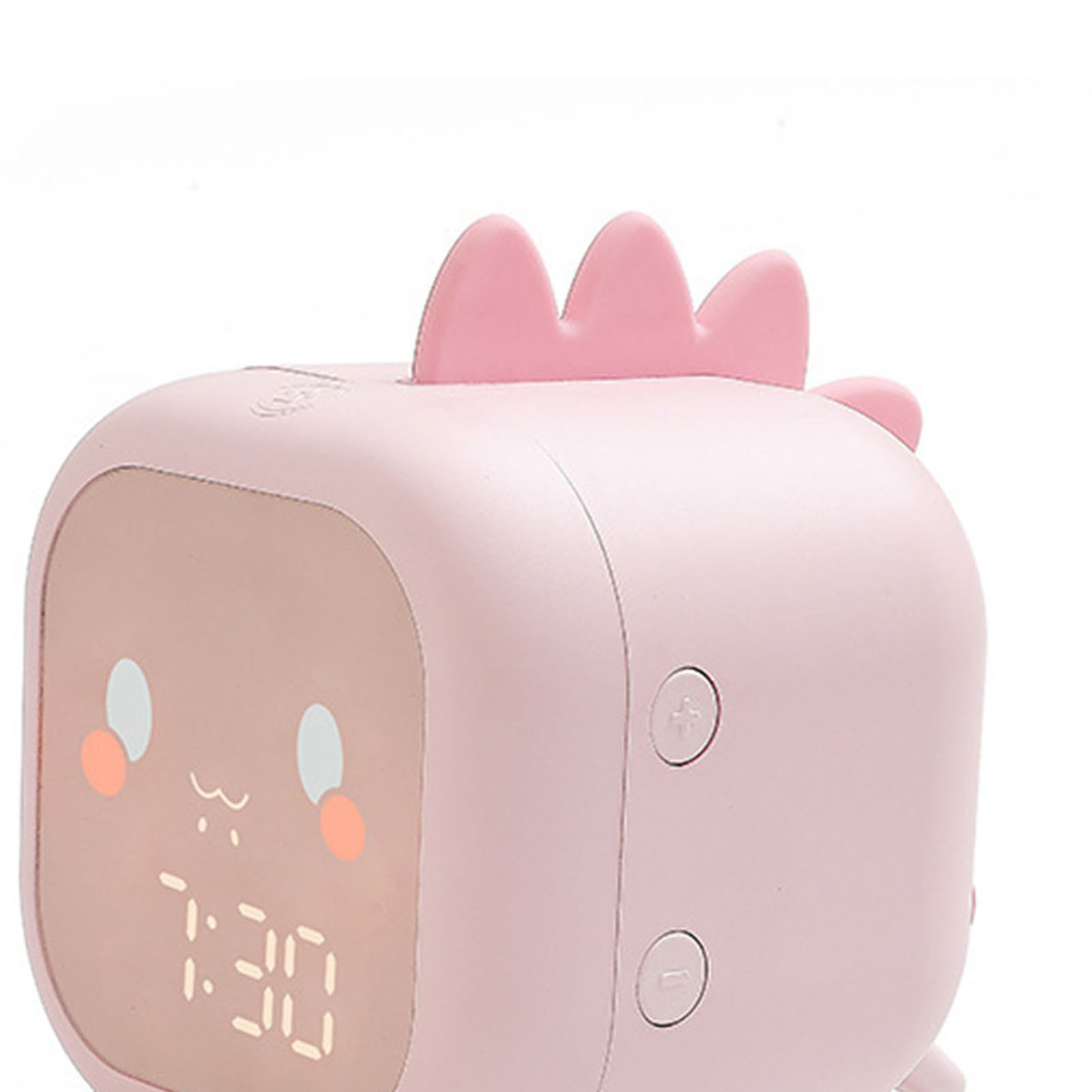 Lustiger, Geräuschloser Drachenwecker Mit Wiederaufladbarem Led-timer, Sprachsteuerung, Nachtlicht Und Kinderweckerfunktion, Rosa.