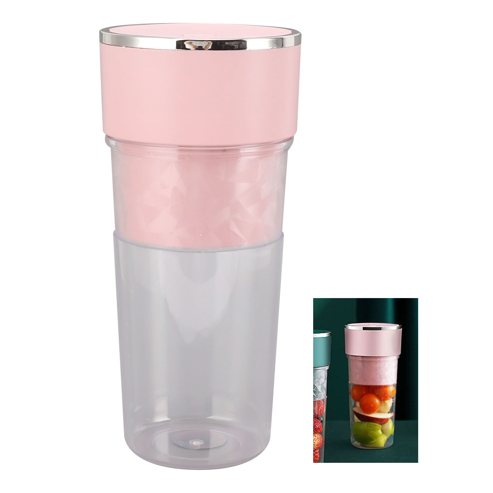 Mini-zitruspresse, Tragbar, 300 Ml, Usb-betrieben, Elektrisch, Rosa