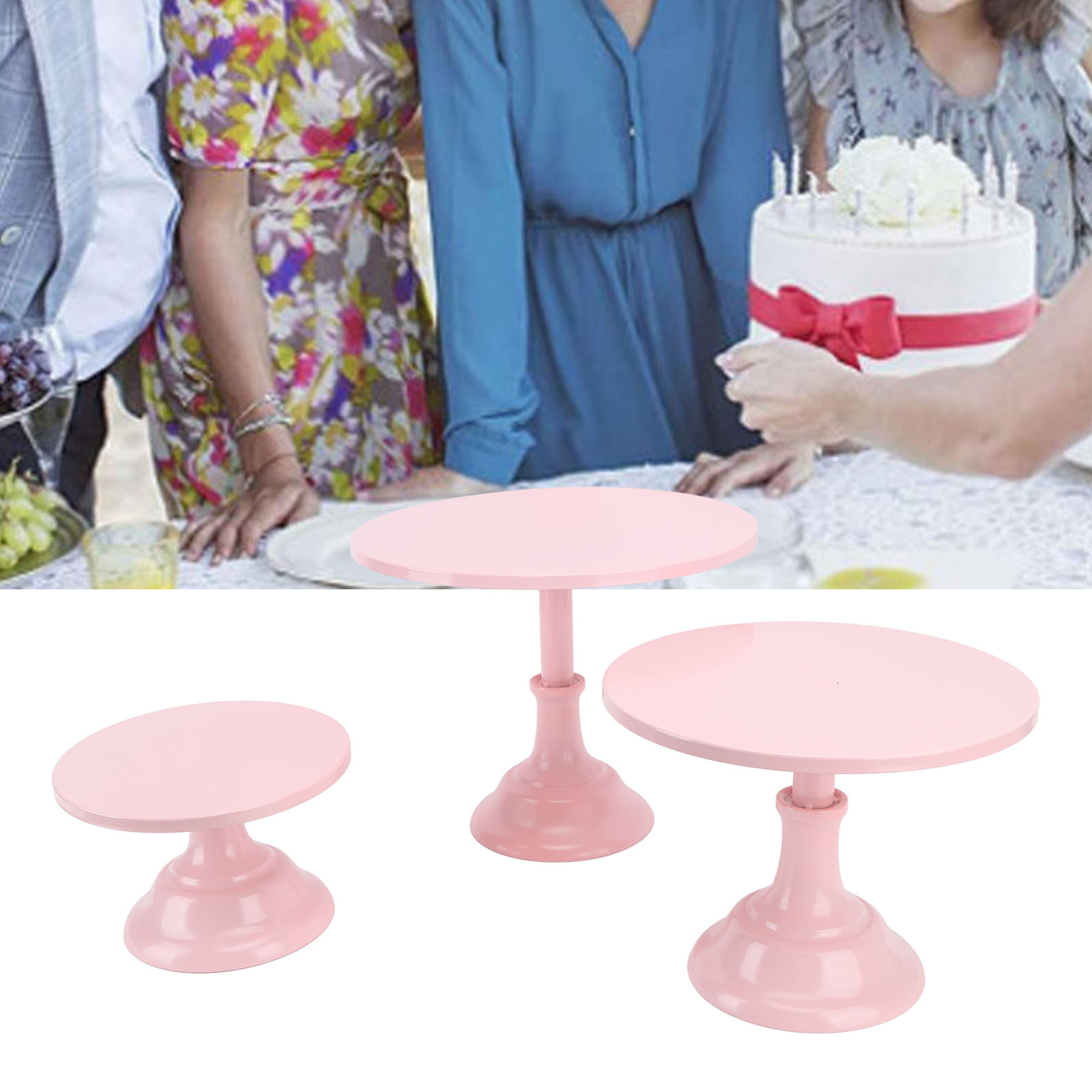 Kuchenständer Aus Metall Im Europäischen Stil, Desserttablett Für Teestuben, Hohes Sockeltablett, Hochzeitsaccessoire, Partykuchenständer, Rosa.