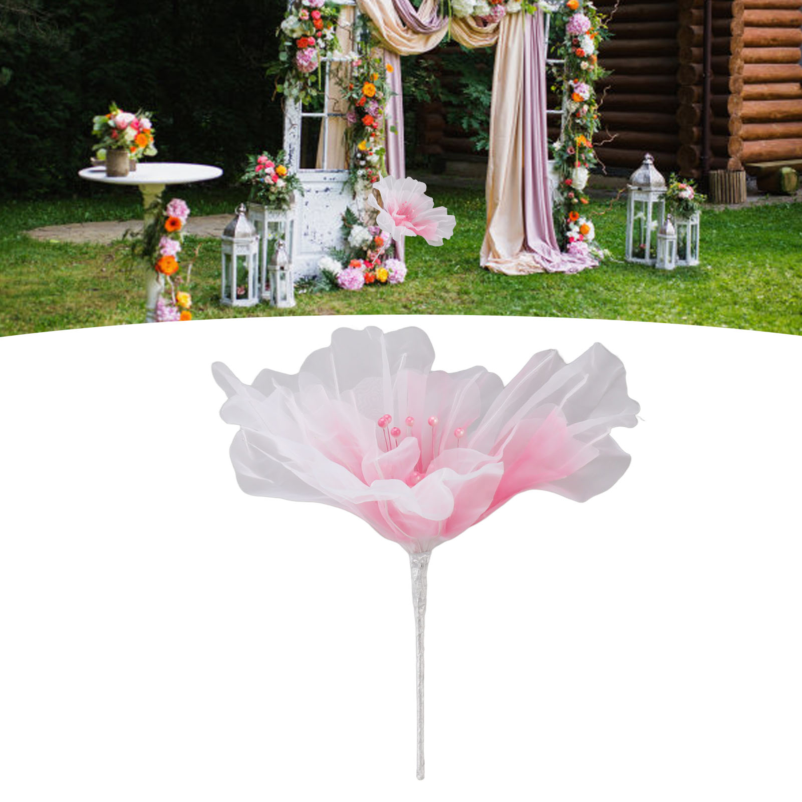 Blumen Für Brautschleier, Handgefertigte Seidenblumen, Fotografie, Fensterdekorationen, Bühnenbild, Gangblumen, Rote Und Rosa Schleierblumen