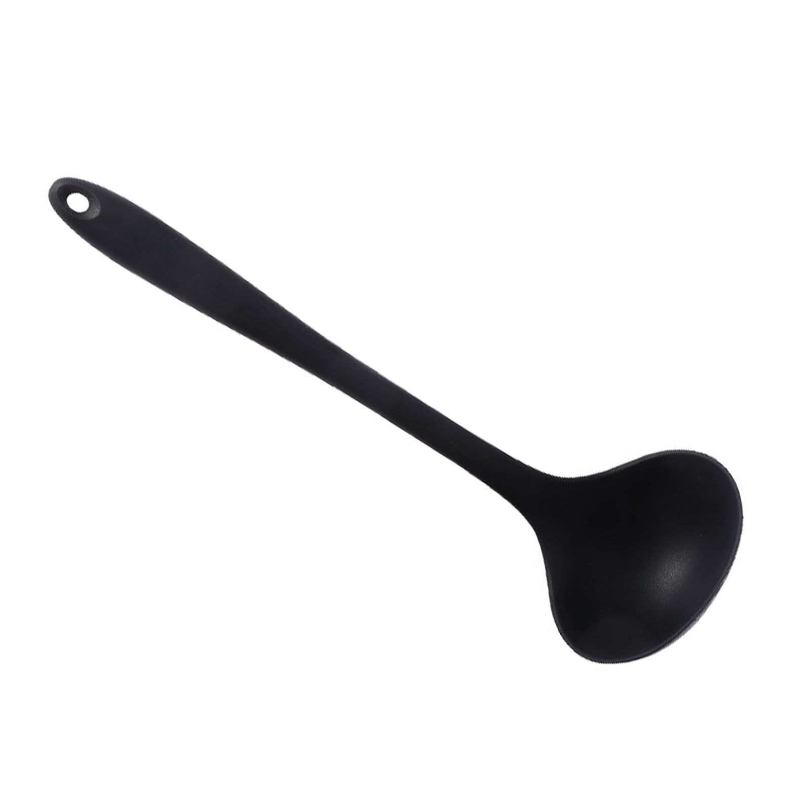 Suppenkelle Aus Silikon, Chinesischer Stil, Integrierte Suppenkelle, Große Suppenkelle, Porridge-kelle Mit Anti-verbrennungs-funktion, Fondue-kelle, Multifunktionslöffel, Schwarz.